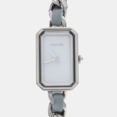 Pre-owned Chanel Premiere Rock Quartz Sky Blue Stainless Steel Women's Wristwatch 16 Mm