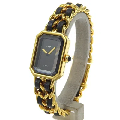 Pre-owned Chanel Premiere Rock Quartz Watch Plated Metal And Leather Watch () In Multi