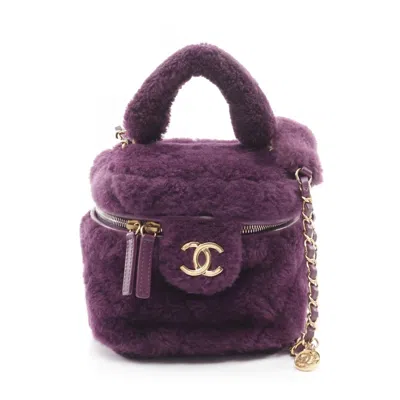 Pre-owned Chanel Purple Fur Shoulder Bag ()