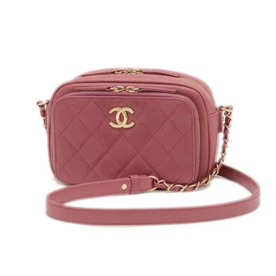 Pre-owned Chanel Purple Grained Calfskin Shoulder Bag ()