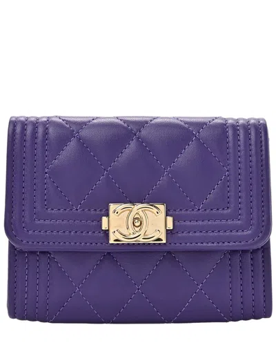 Pre-owned Chanel Flap Leather Card Holder