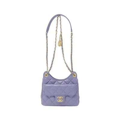 Pre-owned Chanel Purple Leather Shoulder Bag ()