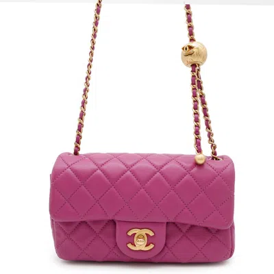 Pre-owned Chanel Purple Leather Shoulder Bag ()