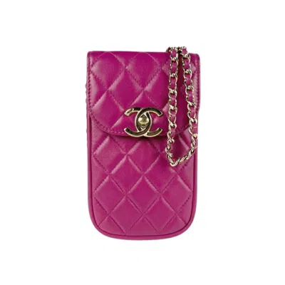 Pre-owned Chanel Purple Leather Shoulder Bag ()