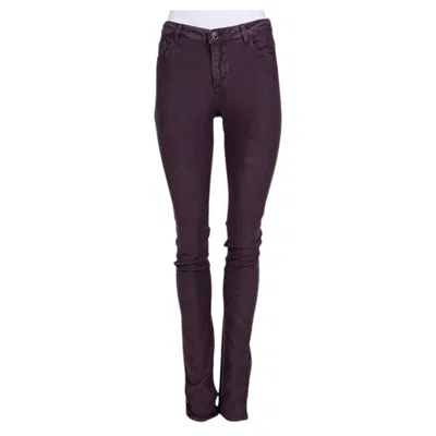 Pre-owned Chanel Purple Mid-rise Skinny Jeans Sz.36