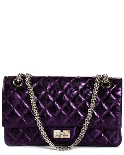 Pre-owned Chanel Purple Quilted Leather 2.55 Reissue Double Flap Bag, Nwt (authentic )