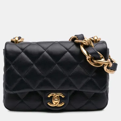 Pre-owned Chanel Purple Small Quilted Lambskin Funky Town Flap