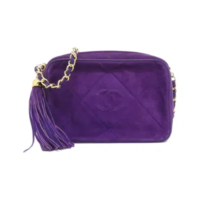 Pre-owned Chanel Purple Suede Shoulder Bag ()