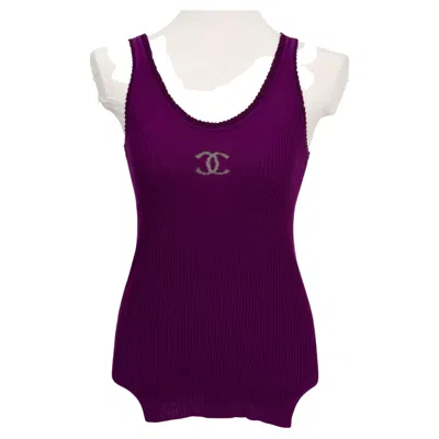 Pre-owned Chanel Purple Tank Top Size 38