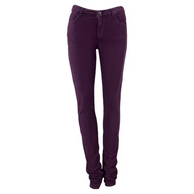 Pre-owned Chanel Purple Velvet Jeans Pre Fall 2011 Paris Byzance Fr 36