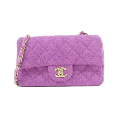 Pre-owned Chanel Purple Wool Shoulder Bag ()