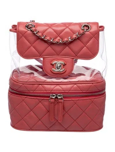 Pre-owned Chanel Pvc Aquarium Backpack In Pink