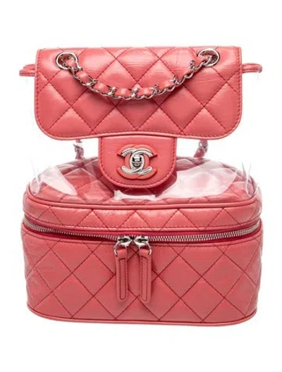 Pre-owned Chanel Pvc Aquarium Backpack In Pink