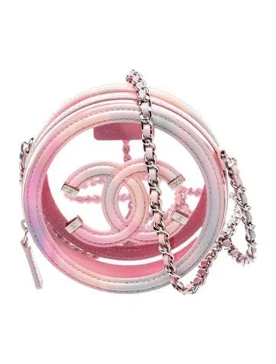 Pre-owned Chanel Pvc Filigree Round Clutch W/ Chain” In Pink