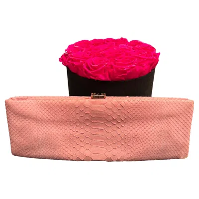 Pre-owned Chanel Python Clutch Pink Shw