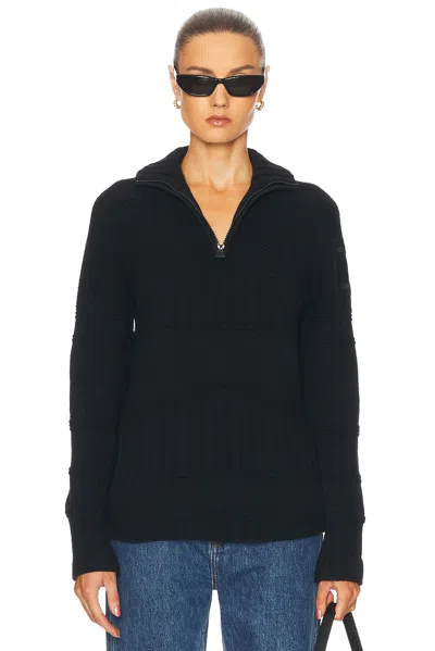 Pre-owned Chanel Quarter Zip Sweater In Black