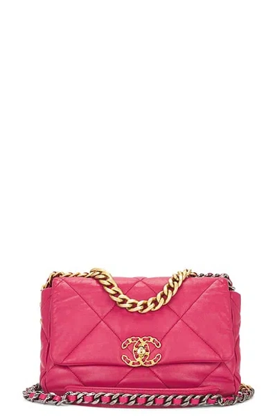 Pre-owned Chanel Quilted 2 Way Chain Flap Shoulder Bag In Red