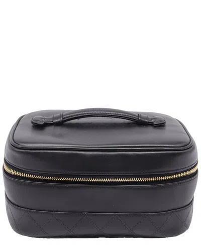 Pre-owned Chanel Quilted Accent Cosmetic Vanity Case Bag (authentic Pre-loved)