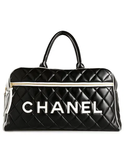 Pre-owned Chanel Quilted Bowler Bag In Black