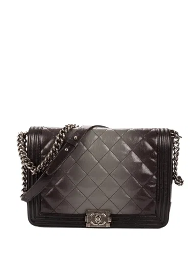 Chanel Quilted Boy Shoulder Bag In Black