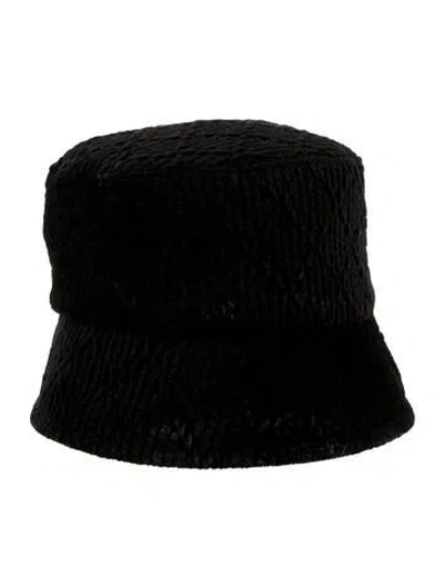 Pre-owned Chanel Quilted Bucket Hat In Black