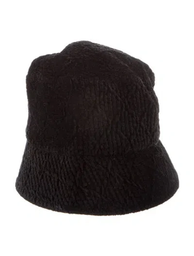 Pre-owned Chanel Quilted Bucket Hat In Black