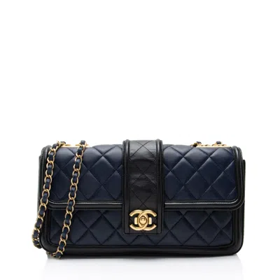 Pre-owned Chanel Quilted Calfskin Elegant Jumbo Flap Bag In Multi