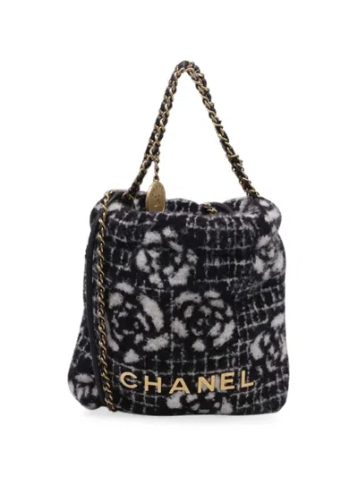 Chanel Quilted Camellia  22 Handbag In Multi