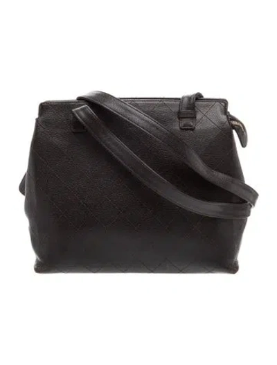 Pre-owned Chanel Quilted Caviar Tote In Brown