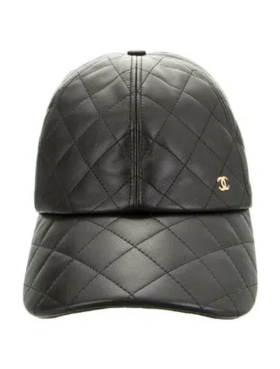 Pre-owned Chanel Quilted Cc  Baseball Cap In Black