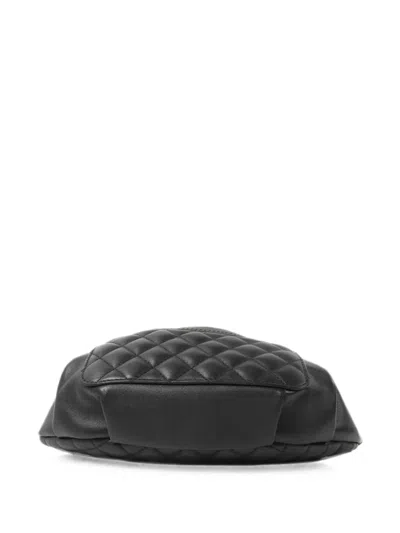 Pre-owned Chanel Quilted Cc Belt Bag In Black