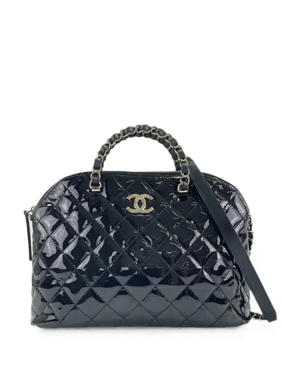 Chanel Quilted Cc Logo Tote Bag In Black