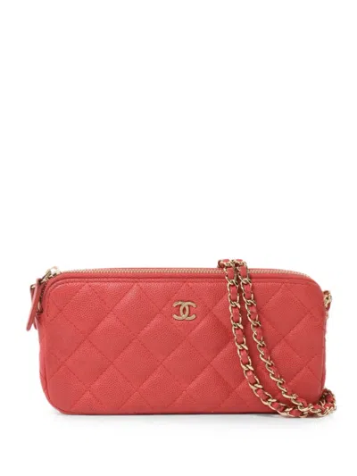 Pre-owned Chanel Quilted Cc Mini Bag In Pink