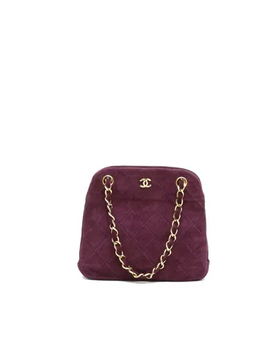 Pre-owned Chanel Quilted Cc Mini Bag In Purple