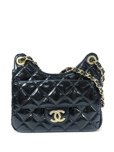 Pre-owned Chanel Quilted Cc Shoulder Bag In Black