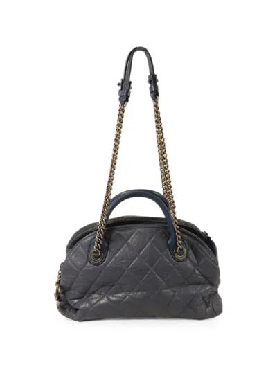 Pre-owned Chanel Quilted Cc Shoulder Bag In Blue