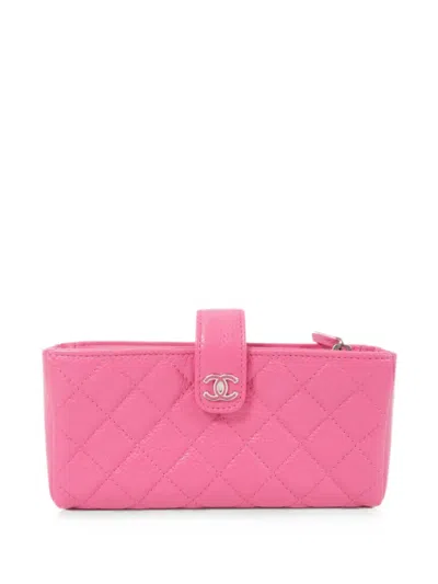 Pre-owned Chanel Quilted Cc Turn-lock Mini Bag In Pink