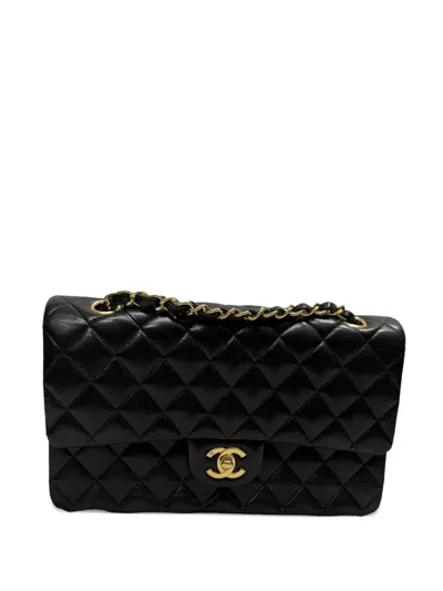 Pre-owned Chanel Quilted Cc Turn-lock Shoulder Bag In Black
