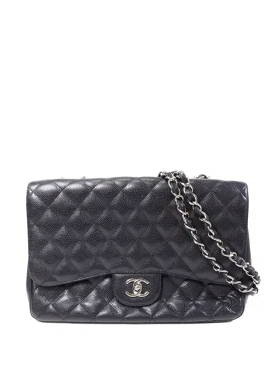 Pre-owned Chanel Quilted Cc Turn-lock Shoulder Bag In Black