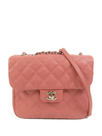Pre-owned Chanel Quilted Cc Turn-lock Shoulder Bag In Pink
