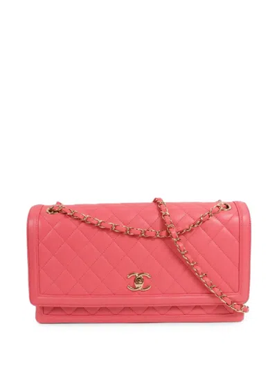 Chanel Quilted Cc Turn-lock Shoulder Bag In Pink