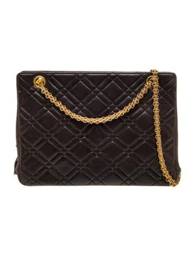 Pre-owned Chanel Quilted Chain Tote In Black