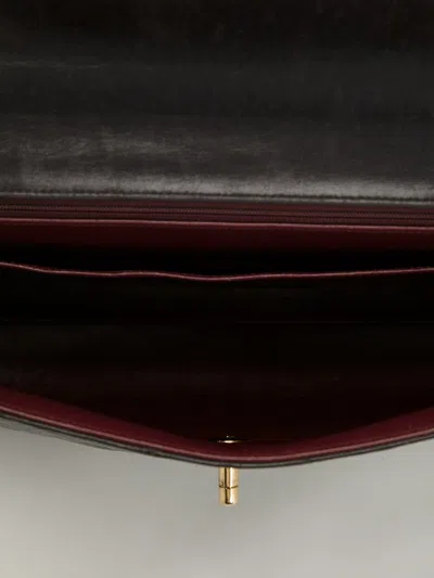 Pre-owned Chanel Quilted Classic Flap Jumbo Brief Case In Blue