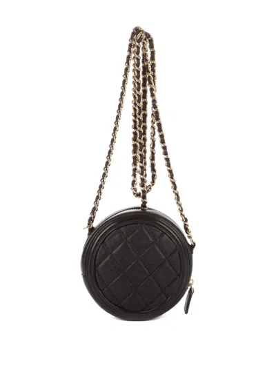 Pre-owned Chanel Quilted Cross Body Bag In Black