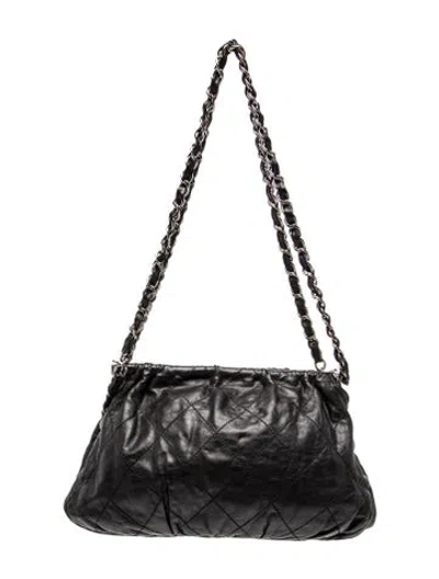 Pre-owned Chanel Quilted Frame Shoulder Bag In Black