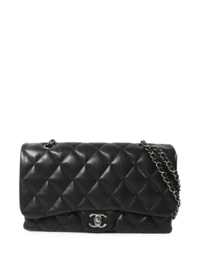 Chanel Quilted Lambskin Shoulder Bag In Black