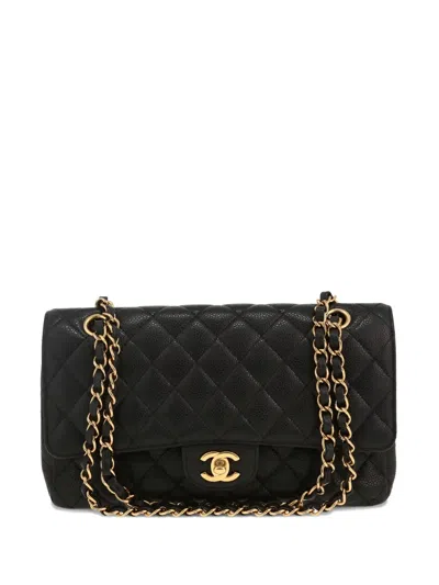 Pre-owned Chanel Quilted Leather Handbag In Black