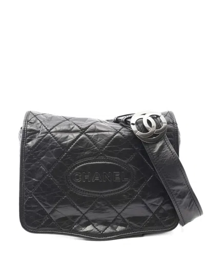 Pre-owned Chanel Quilted-leather Shoulder Bag In Black
