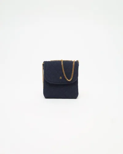Pre-owned Chanel Quilted Mini Pouch With Chain