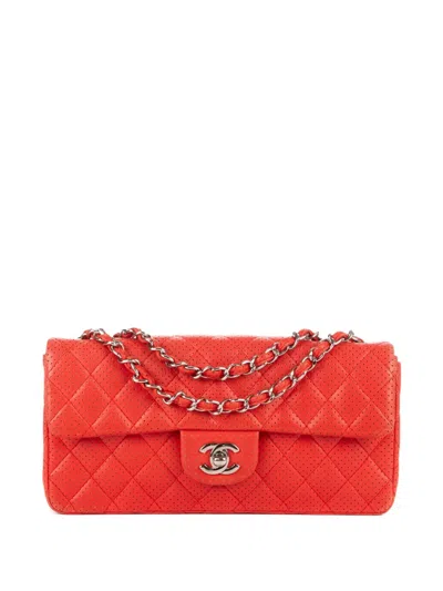 Pre-owned Chanel Quilted Perforated Bag In Red